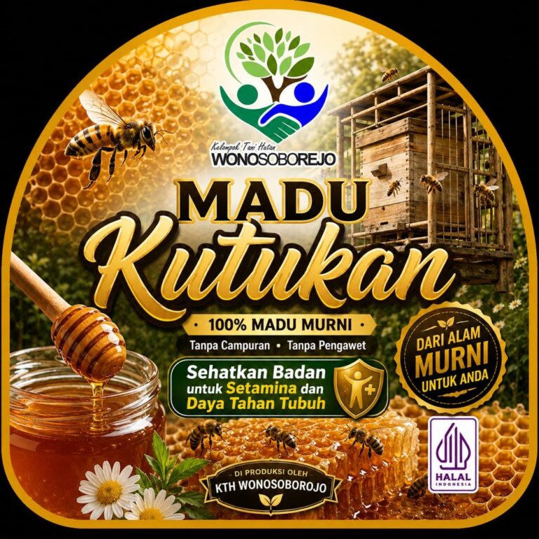 Kemasan Madu Kutukan produksi KTH Wonosoborejo